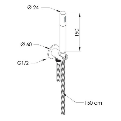 Душевой набор REMER X Style Inox (SS337M317MM), нержавеющая сталь