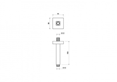 Держатель верхнего душа AQUATEK AQ2172CR
