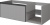 Тумба под раковину 120 см ArmadiArt Quatro 6 (790-M6-120-L-RIB-A), luna/антрацит