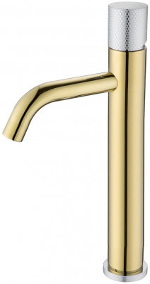 Смеситель для раковины Boheme Stick (122-GCR.2), золотой/хром