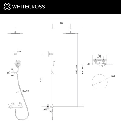 Душевая стойка WHITECROSS Y Y1244TOPGM