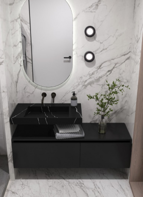 Раковина ArmadiArt Flat 859-080-NM, nero marquina