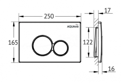 Панель смыва AQUAme (AQM4101B), черный