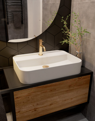 Смеситель для раковины AQUAme Siena (AQM6210GG), золото