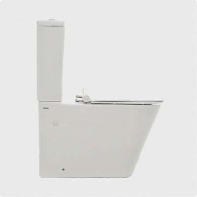 Унитаз напольный безободковый AQUAme (AQM1003), 68x36x40.5 см белый