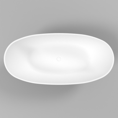 Ванна WHITECROSS Onyx B 160x75 (черный/белый мат) иск. камень