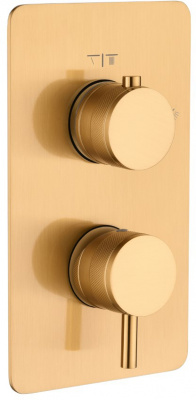 Встраиваемый смеситель Boheme Cell (135-2-BR), на 2 источника бронза