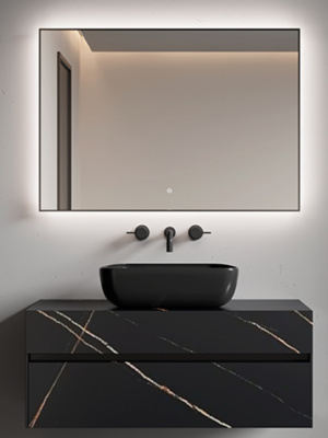 Зеркало с подсветкой и сенсорным управлением ArmadiArt Modern 543-100-B, черный