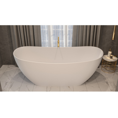 Ванна WHITECROSS Onyx C 160x75 иск. камень - Белый матовый