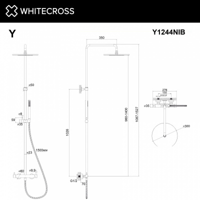 Душевая стойка WHITECROSS Y Y1244NIB