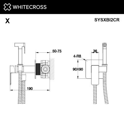 Гигиенический душ WHITECROSS X SYSXBI2CR