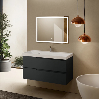 Тумба подвесная 100 см S3 AQUAme (AQM900310GM), графит матовый