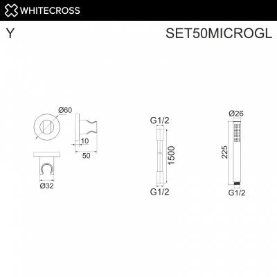 Душевой набор WHITECROSS SET50MICROGL