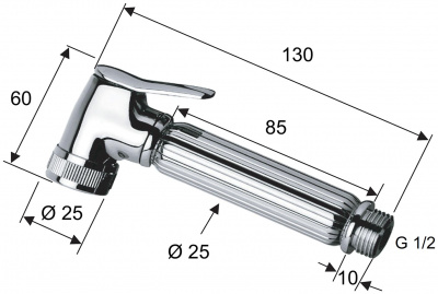 Гигиеническая лейка REMER (332OZDOX), золото
