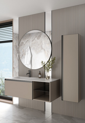 Тумба с раковиной 120 см ArmadiArt Quatro (790-M6-120-D-A/793-120-W-A), daphne/антрацит