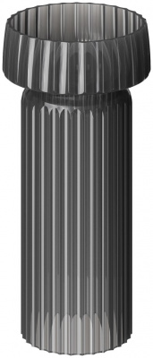 Раковина Ø40 см на пьедестале Boheme Glow (810-RIB-G-GR+810-BASE-RIB-G-GR), grey