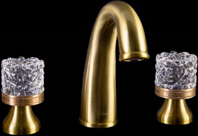 Смеситель для раковины Boheme Crystal (317-CRST), бронза