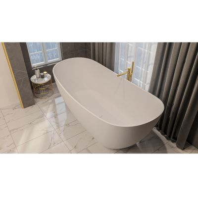 Ванна WHITECROSS Onyx C 160x75 иск. камень - Белый матовый