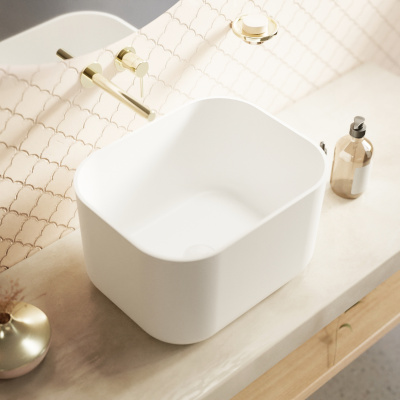 Умывальник WHITECROSS Lazurit 50x40 иск. камень