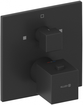Встраиваемый смеситель-термостат KLUDI Decus (548103975), для 88022 черный матовый