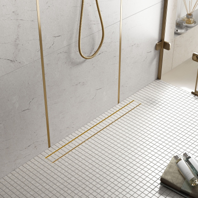 Душевой лоток TIMO Drain System 600 Plate (DS230206/17), золото матовое