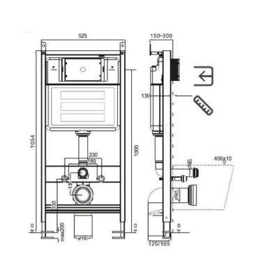 Система инсталляции 4 в 1 AQUAme (AQM40002MB), 
