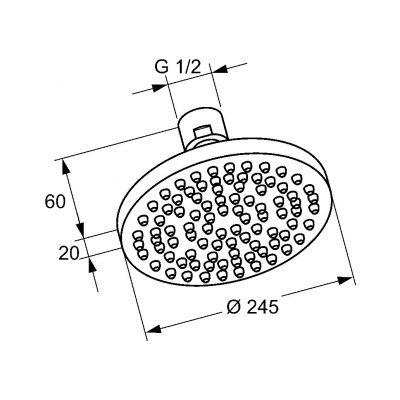 Верхний душ KLUDI A-QA (6651139-00), черный матовый