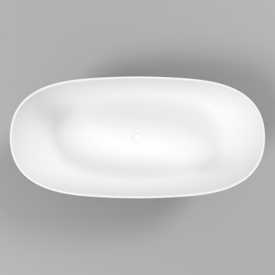 Ванна WHITECROSS Onyx A 160x75 (черный/белый мат) иск. камень