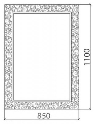 Зеркало 85х110 см ArmadiArt NeoArt Rose (548), золото брашированное