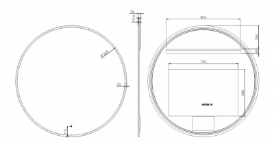 Зеркало с подсветкой и сенсорным управлением ArmadiArt Modern 545-120-G, золото