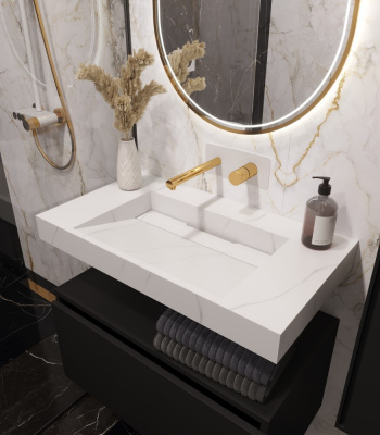 Раковина ArmadiArt Flat 859-080-CLCT, calacatta
