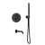 Душевая система с термостатом AQUAme (AQM8407MB), черный матовый