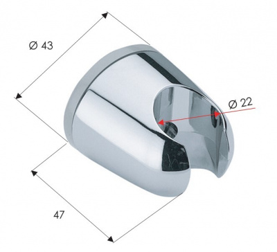 Держатель ручного душа REMER (339F), хром