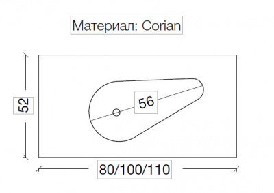 Раковина ArmadiArt Corian Drop 858-080, белый