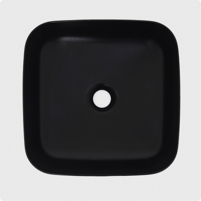 Раковина накладная AQUAme (AQM5011MB), 39х39х13 см черный матовый