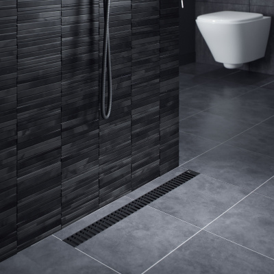 Душевой лоток TIMO Drain System 700 Lines (DS230107/03), черный матовый