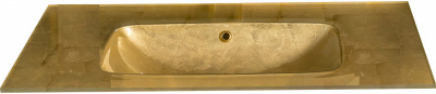 Раковина стеклянная 100 см ArmadiArt NeoArt (852-100-GF), золото поталь