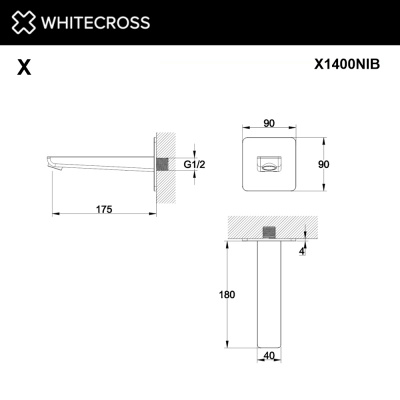 Излив WHITECROSS X X1400NIB