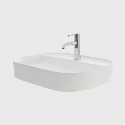 Раковина накладная AQUAme (AQM5003), 61х45х12 см белый