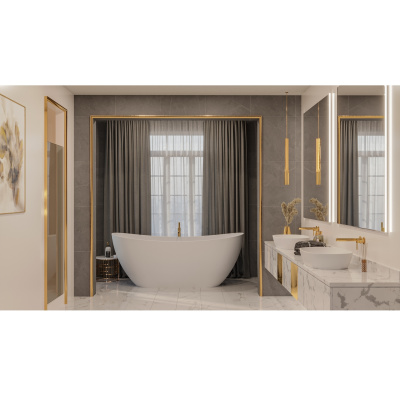 Ванна WHITECROSS Onyx C 160x75 иск. камень - Белый матовый