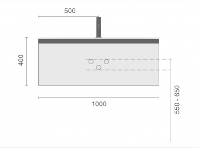 Тумба под раковину 100 см ArmadiArt Quatro 1 790-M1-100-CM-RIB-MG