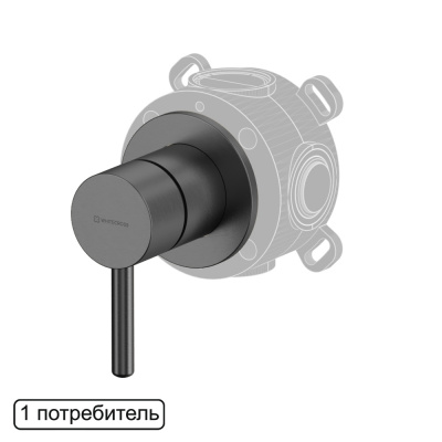 Встраиваемый смеситель WHITECROSS Y (Y1241GM), графит