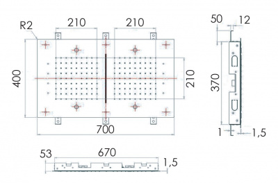 Верхний душ с LED-подсветкой REMER (357RR7040NC), хром