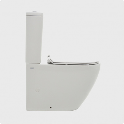 Унитаз напольный безободковый AQUAme (AQM1002), 66x36x43.5 см белый