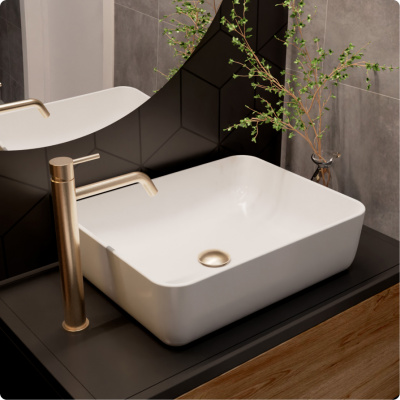 Смеситель для раковины AQUAme Siena (AQM6214BG), золото брашированное
