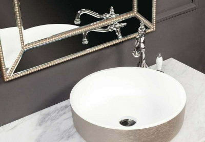 Раковина накладная Ø41,5 см ArmadiArt Sole Corian (819-DL), дельмар