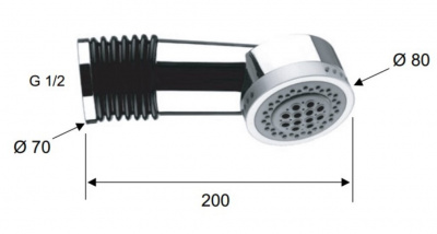 Верхний душ REMER (350HGX), хром